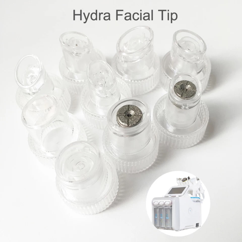 Hydra Facial Tips, Nine plastic tips for hydrafacial machine, professional hydro dermabrasion machine