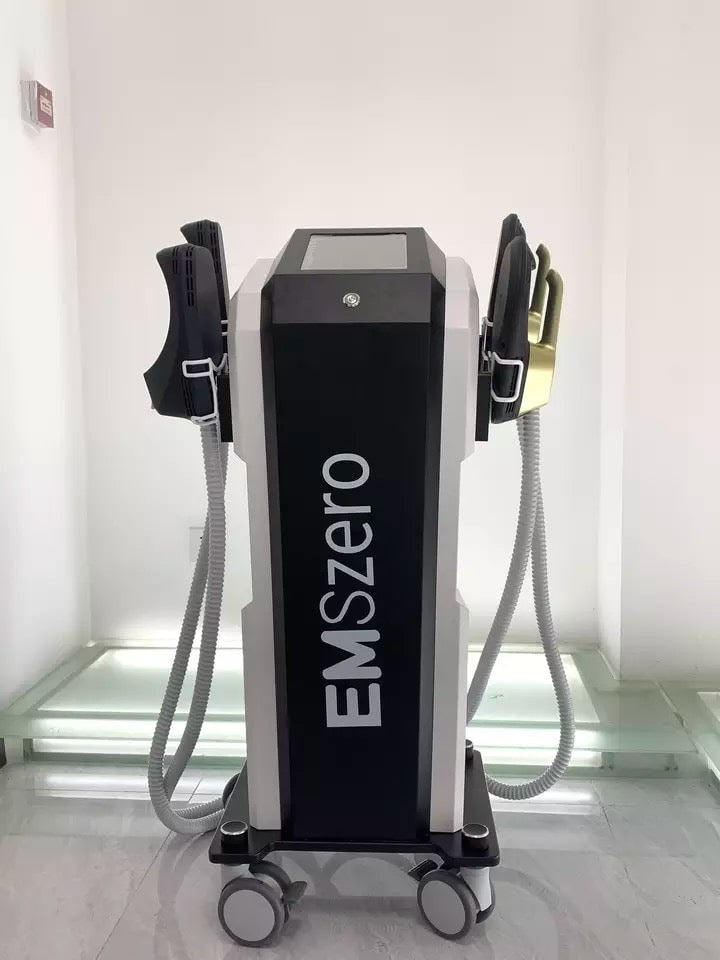 Premium EMSZERO Neo Body Sculpting Machine, black with gold handles